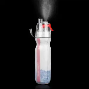 Botella de agua de plástico para deporte, pulverizador de hielo de aislamiento en frío, respetuoso con el medio ambiente, novedad de 2019