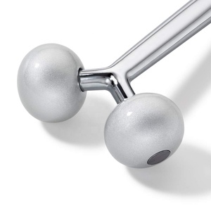 2020 Custom Metal Dual Rollers Jade Facial Face Roller Massager Lift Anti-Aging Double Chin