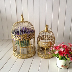 Décoratif rond Antique de mariage Cage À Oiseaux jaula decorativas décor oiseau cage - Product Image 2