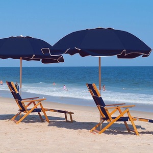 Chaise longue de piscine en bois en gros, portable, pliable, en tissu, pour hôtel, chaise de plage - Product Image 3