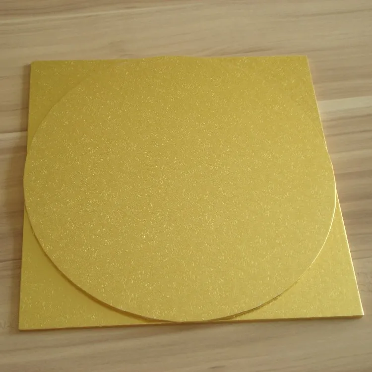 3Mm-9Mm Dikte Goud & Zilver Food Grade Mdf Cake Board Voor Zware En Tall Broodjes Groothandel cake Base Voor Au Markt