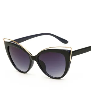 Womens Large Oversized Retro Vintage Cat Eye Sunglasses For Women with Round Lens