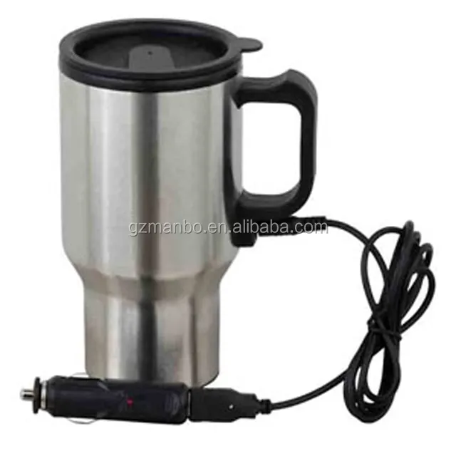 Eco Friendly BPA Free Portable usb Mug Warmer Stainless Steel usb Heated Thermos Mug With Handle And Lid