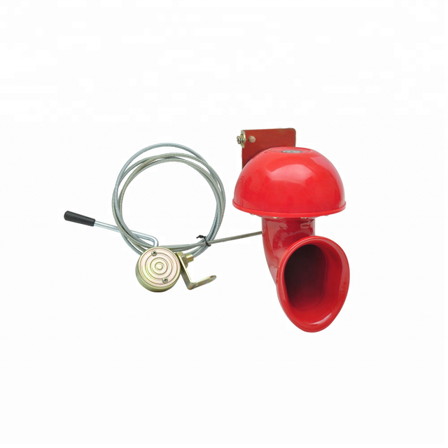 Car Truck Suv 12v Loud Raging Bull Sound Horn Metal Trumpet With Hand Pull Lever Red