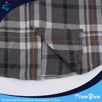Áo Sơ Mi Nam Dài Tay Kiểm Tra Chất Liệu Vải Flannel Dệt 100% Cotton Thiết Kế Tại Trung Quốc