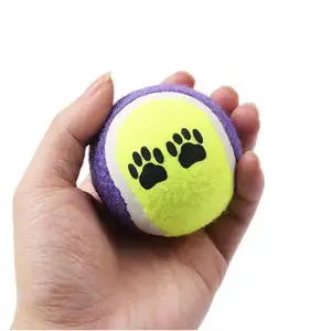 Großhandel kleine tennis bälle hunde-Umwelt freundliche leichte Spielzeug ball Haustier bedarf Hundes pielzeug Premium Beiß widerstand Benutzer definiertes Spielzeug für Hunde Training Natürliches Haustier Tennis 6cm