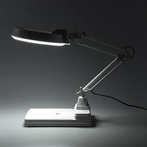 Kaca pembesar Led meja gadis, kaca pembesar Led pesta Ebabyoshile OEM kaca atas dengan dudukan 5X 10X 15X 20X putih CN;ZHE
