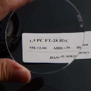 Wholesale price 1.59 PC polycarbonate HMC AR coating flat top bifocal optical lens ophthalmic lens