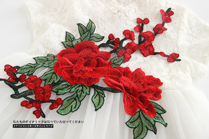 Giapponese di Vendita Caldo Del Bambino Delle Ragazze Del Fiore della Rosa di Fantasia Abito Bianco di Pizzo - Product Image 4