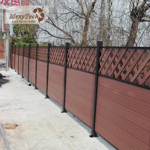 Pequeña <span class=keywords><strong>Casa</strong></span> de seguridad al aire libre fácil de instalar wpc vallas material de construcción oem enrejado estilo wpc panel privacidad cerca - Product Image 4