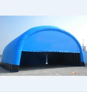 蓝色高品质充气建筑野营帐篷隧道帐篷充气 pvc 帐篷 H2008