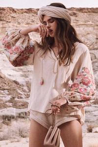 Della boemia Delle Donne Vestiti di Bianco Alla Rinfusa Commercio All'ingrosso Dei Vestiti della <span class=keywords><strong>Donna</strong></span> di <span class=keywords><strong>Lino</strong></span> Ricamato Camicetta Produttori - Product Image 4