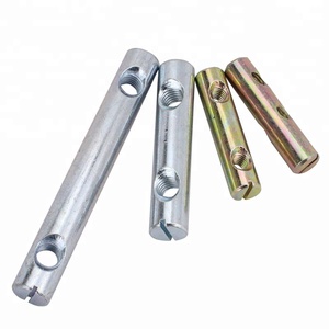 M6*20mm Customized Zinc Plated Carbon Steel Double Hole Slotted <strong>Barrel</strong> <strong>Nut</strong> - Product Image 3