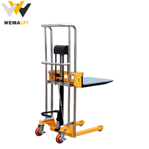 Carretilla elevadora hidráulica de fácil operación, 400KG, Mini apilador manual pequeño con batería de mantenimiento gratis - Product Image 6