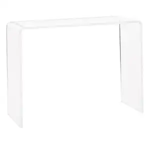 Modern Transparent Acrylic Waterfall Coffee Console Table Acrylic Book Table