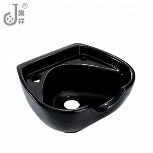 Jxh008 Hot Sale Beauty Kapsalon Apparatuur Kappers Shampoo Basin Salon Meubels Keramisch Rond Gat Modern Zwart En Wit