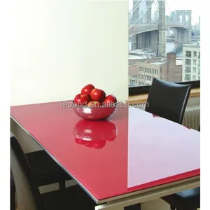 N373 dayanıklı renkli kaplama masa üstü temperli cam, geri boyalı lamine cam kesme masası