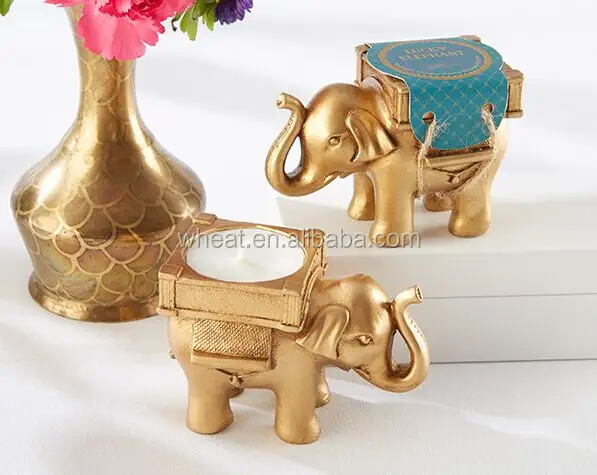 Di alta Qualità Vendono Bene Golden Elephant Tea Light Holder