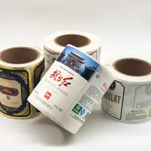 Custom מרקם נייר עם כסף רדיד חם חותמת מובלט קפה תווית מדבקה