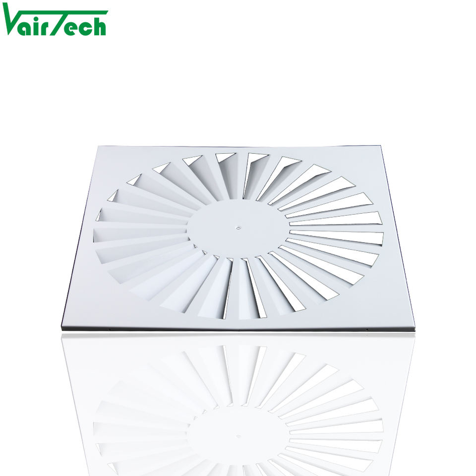 Air Conditioning Square Ceiling Adjustable Vent Swirl Diffuser - Vairtech