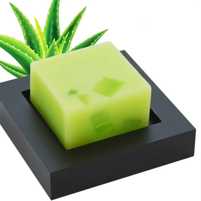 Özel etiket Aloe bitki akne sivilce tedavi organik Vegan yüz sabunu