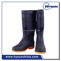 Combinaison intégrale en caoutchouc bleu Hysun avec veste et pantalon, et bottes doublées de feutre de sécurité pour le travail de pêche en mer