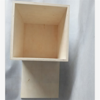 Kotak Kemasan Kayu Gaya Industrial, Peti Pengiriman Mini dari Kayu Lapis, Kotak Miniatur Man-Box, Kotak Produk untuk Jam Tangan dan Perlengkapan Perawatan Jenggot