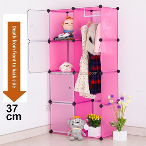 Portable En Plastique BRICOLAGE Armoire avec Portes et Cintres - Product Image 6