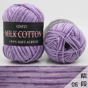 Fio de algodão de leite dyed para tricô, alta qualidade