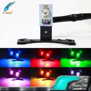 Accessori per auto decorazione Luce LED RGB demone diavolo occhio occhio per lente del proiettore - Product Image 3