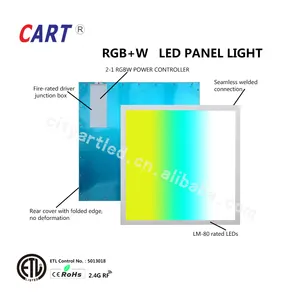 ETL จดทะเบียน2020ขายร้อน2X2 1X4 2X4 Rgb Rgbw Rgbcct แผงไฟ Led เปลี่ยนสีการออกแบบใหม่นำแสงแผง