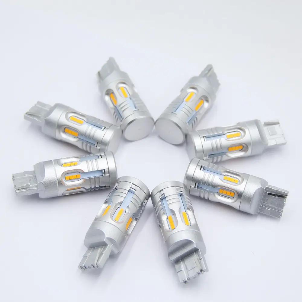 ¡CANBUS! T20 LED NO hyper flash T20 W21W 7440 7443 CANBUS LED para coche de señal de vuelta de luz 25W