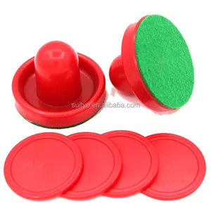 Blau oder Rot Air Hockey Drücker Set von 2 und 4 Rot Pucks für Spaß Hohe Qualität Kunststoff Sport Spielzeug ABS