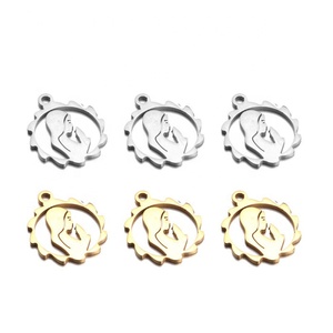 <strong>Custom</strong> Silver/Gold 18K Gold Plated 15x15mm Christian Virgin Mary Charms Stainless Steel Wholesale DIY <strong>Jewelry</strong> Making <strong>Supplies</strong> - Product Image 2