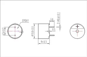 TAT-BM1290 ucuz 12*9.0mm 85dB 5v 12v elektro manyetik zil