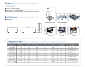 플랫폼 규모 100Kg 300Kg,30Kg 50Kg 전자 플랫폼 규모 - Product Image 6