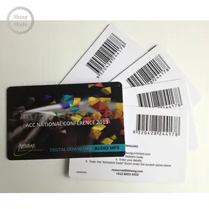 Cartão de barras de plástico pvc impresso personalizado