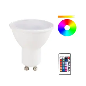 4.5W 250lm Gu10 Lamp Holder Bulb RF Remote Control Dimmable LED Spotlight RGB Spot Light