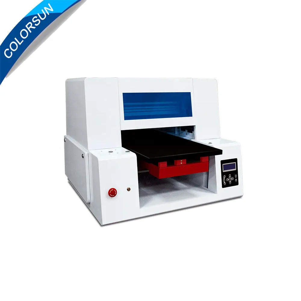 Nueva impresora automática A3 + size de cama plana 400*600mm impresora DTG impresora de tela con 2 piezas 4720 cabezal de impresión efecto 3d