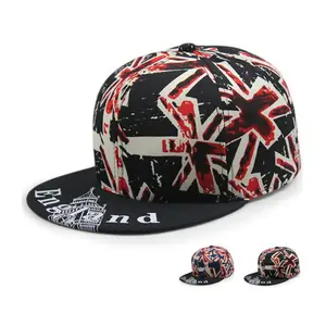 China supplier cheap England flat brim sports hats custom snapback caps hat printed