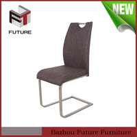 Chaise de salle à manger en cuir moderne de conception européenne, vente en gros de meubles du futur