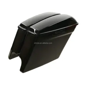 TCMT 5 "Vivid Black Estirado Bolsas de sillín extendidas para Harley Davidson Touring 2014-2023 XF111528