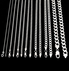 Puro 925 gioielli In Argento <span class=keywords><strong>Sterling</strong></span> Cuban Link Catena Cubana Collana