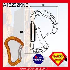 Aluminum Bent Light Gate 24KN Mountain Climbing Carabiner - Product Image 4