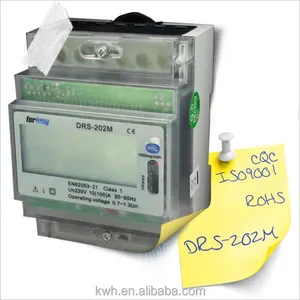 Forlong DRS-202M RS485ระบบการสื่อสารสี่โมดูล LCD 5 + 2จอแสดงผลมิเตอร์ไฟฟ้า Din Rail Meter