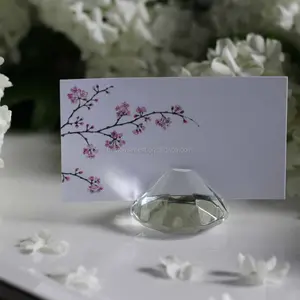 Diamante Cristal Foto Lugar Titular Do Cartão Para O Favor Do Casamento Decorações De Mesa