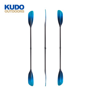 KUDOOUTDOORSカスタム2ピース半透明スムースグラスファイバーブレードカーボンシャフトカヤックパドル - Product Image 2