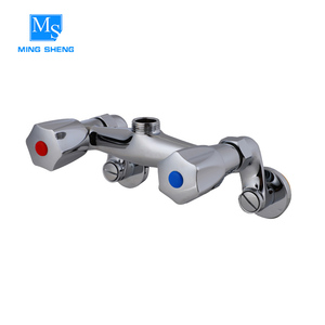 Moderno diseño europeo montado en la pared de dos asas básicos <span class=keywords><strong>chef</strong></span> cocina grifos fregadero en línea - Product Image 3