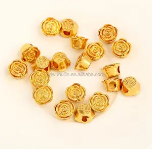 Xj036 Bestseller Vergoldete Rosen blumen perlen Großhandel für Armband anhänger
