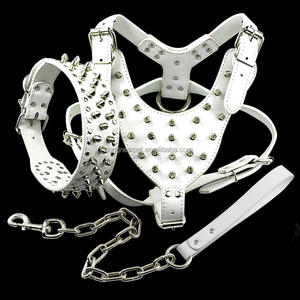 Arnés de Entrenamiento para Perros, Collar de Cuero Suave con Remaches, Conjunto de Arnés y Correa para Perros - Product Image 3